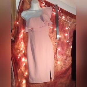 Bardot Blush One-Shoulder Dress